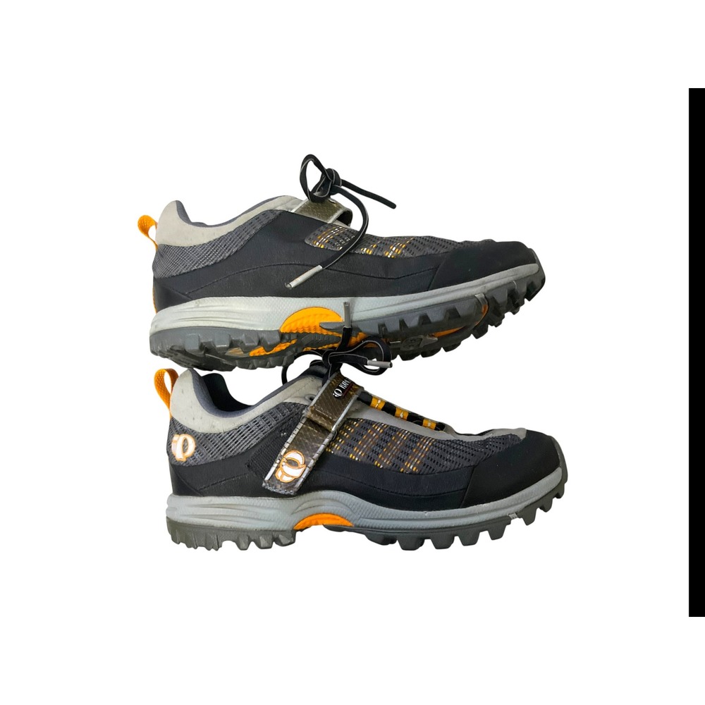 Pearl Izumi Women Mountain Bike Shoes Gray Orange SPD Cycling MTB SZ 41/ US 10 - Picture 4 of 9